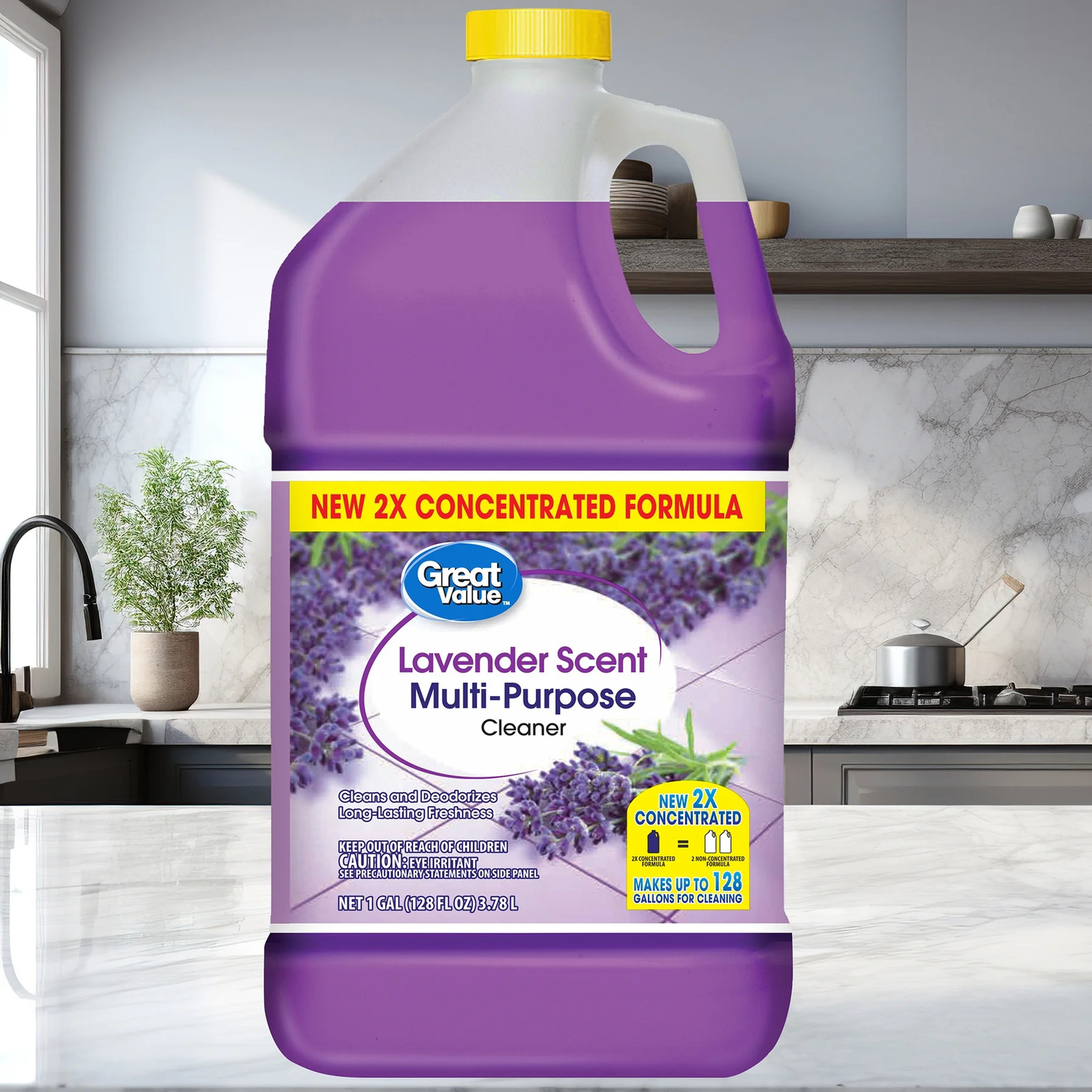 (3 pack) Multi Purpose Cleaner, Lavender Scent, 128 fl oz Fast delivery