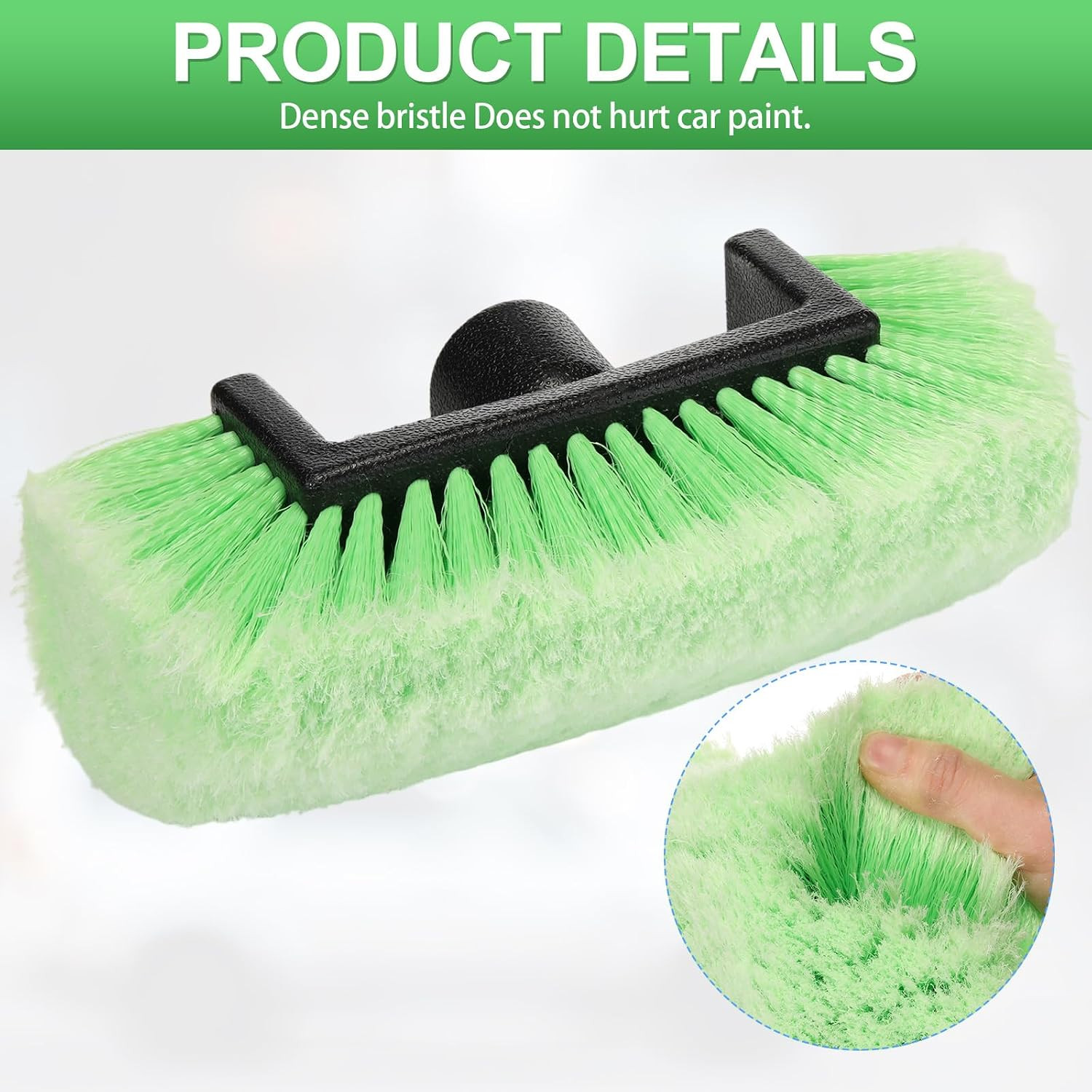8 Pcs Car Wash Brush Head with Soft Detailing Bristle Flow Thru Car Cleaning Bru