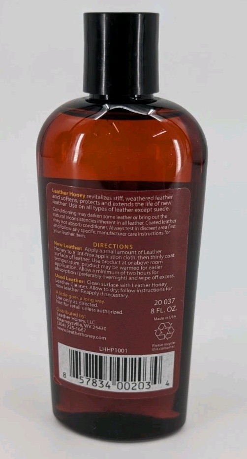 Leather Honey Leather Conditioner 8oz NEW