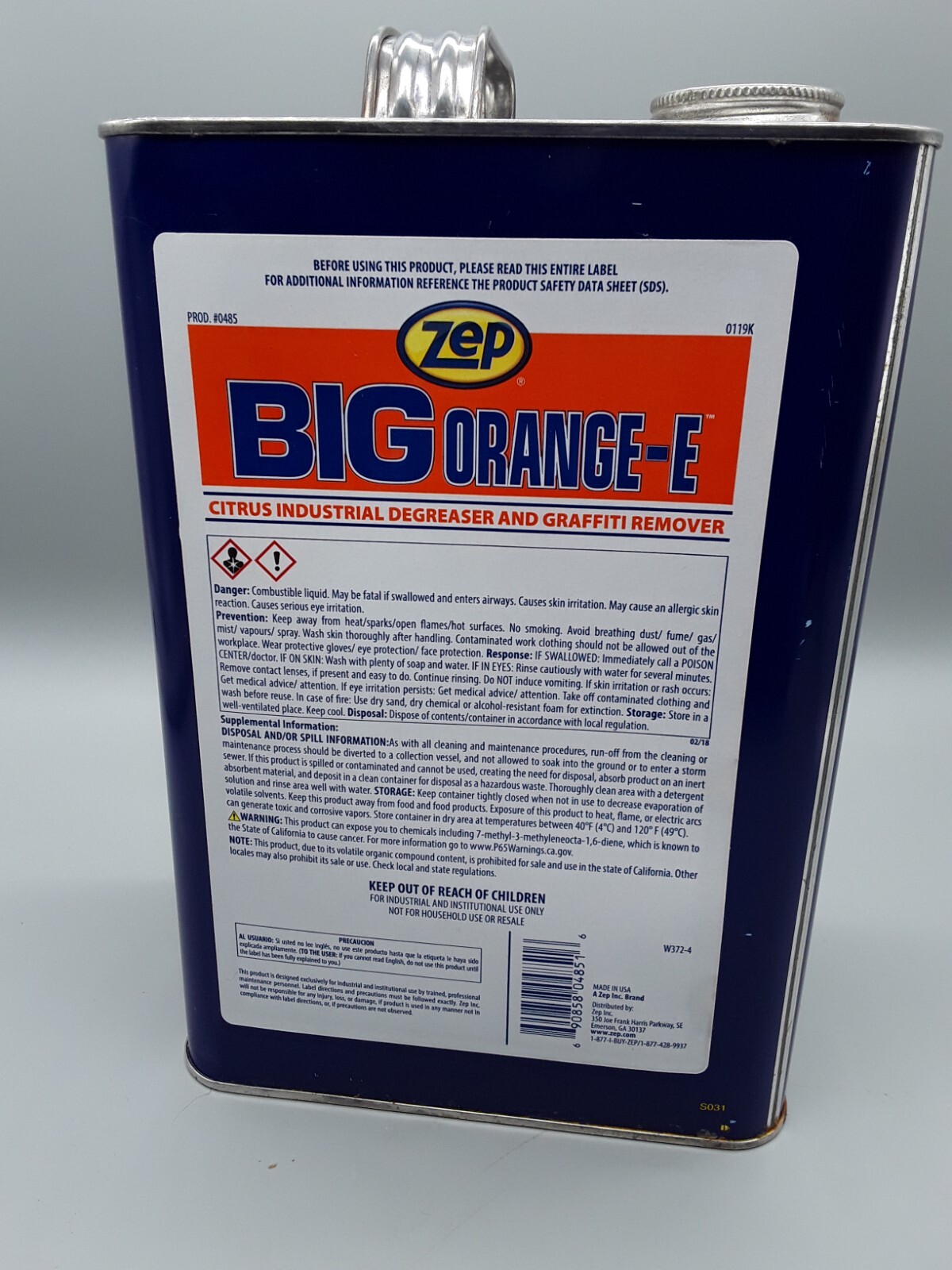 Zep- BIG ORANGE-E – Citrus Degreaser and Graffiti Remover- 2Pack -1 Gallon