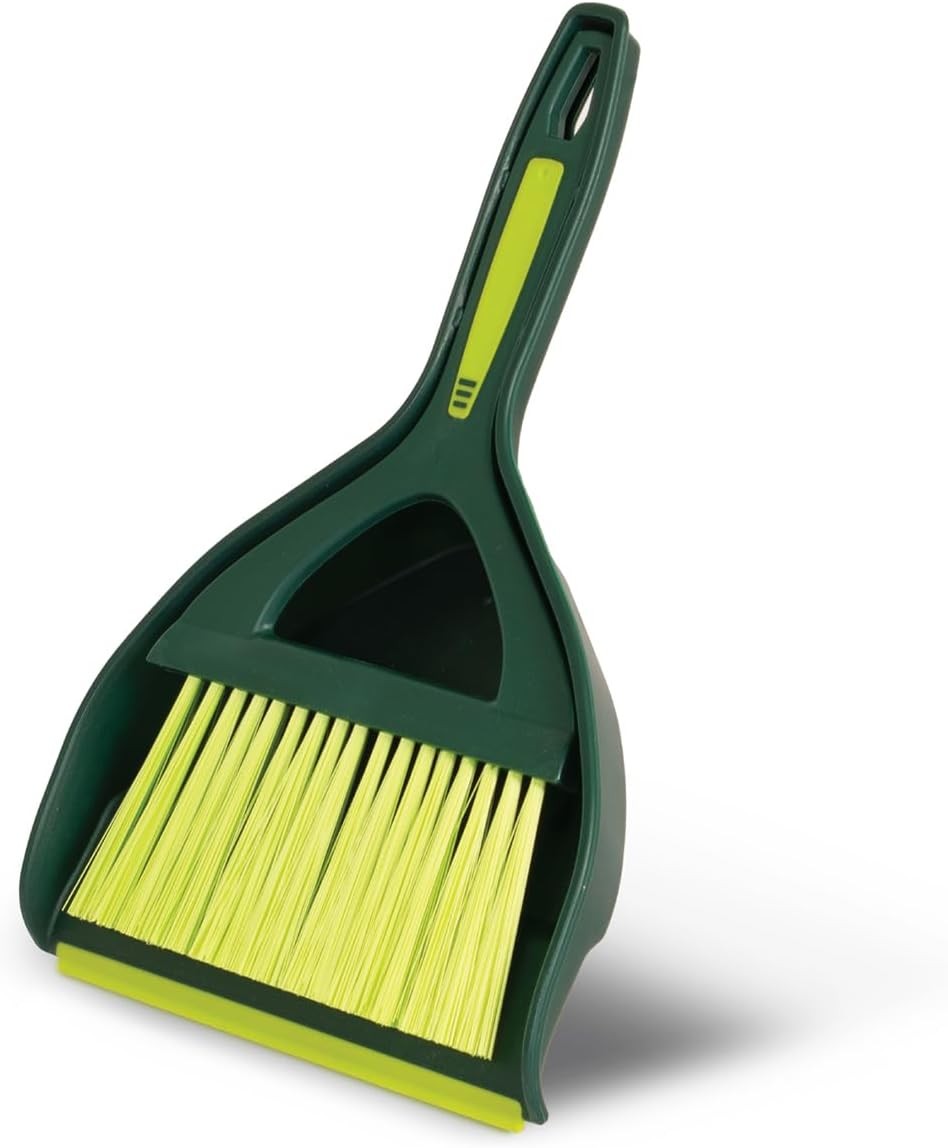Mini Dustpan and Brush Set | Nesting Snap-On Design | Portable,