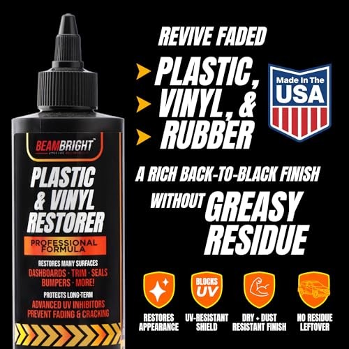 Plastic Trim Restorer – Dry, Non-Greasy for a True Natural Black Trim Finish