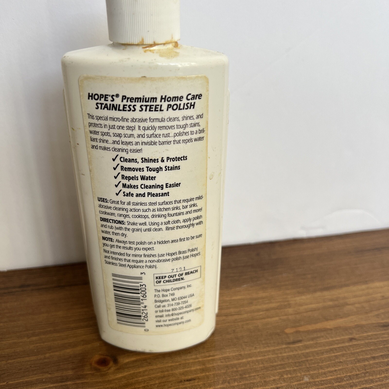 Vintage Hope’s Stainless Steel Polish Premium Metal 8fl oz~40% Full Discontinued