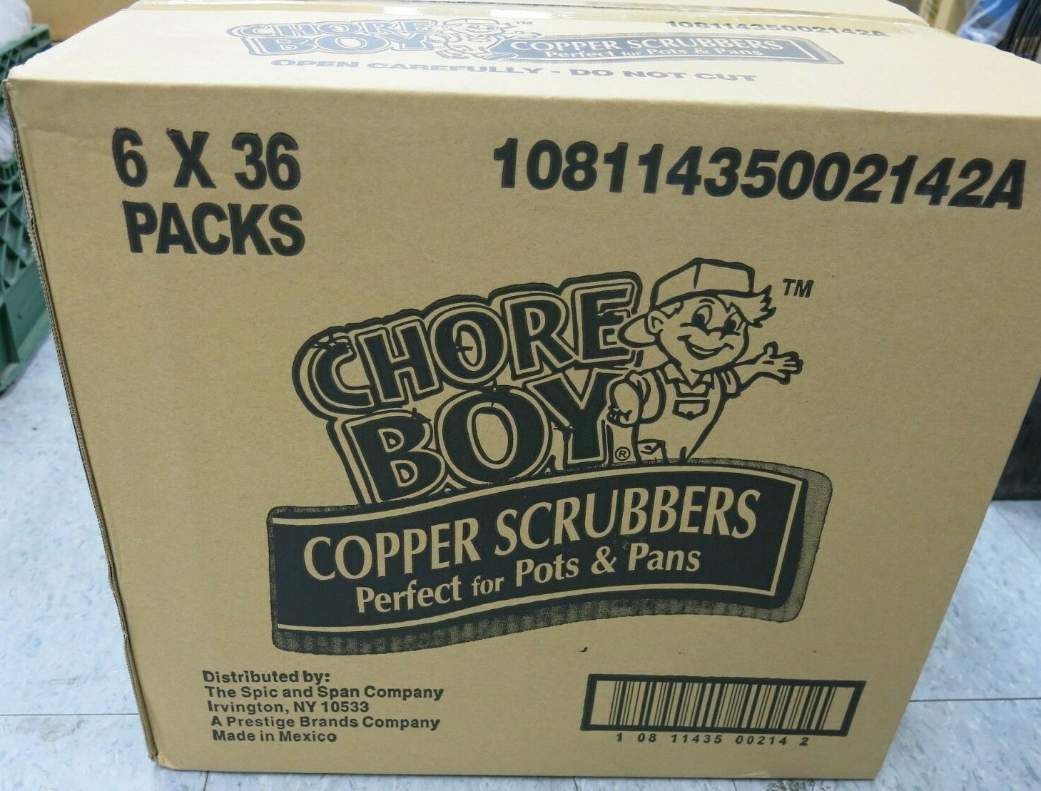 NEW LOT OF 6 CHORE BOY COPPER SCRUBBER 100 % COPPER DISPLAY BOXES 36 COUNT