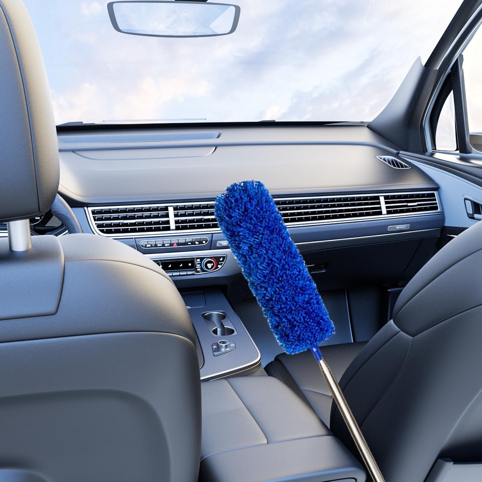 Microfiber Ceiling Fan Duster-Cobweb Extension Pole Cleaner Brush Kit Telescopic