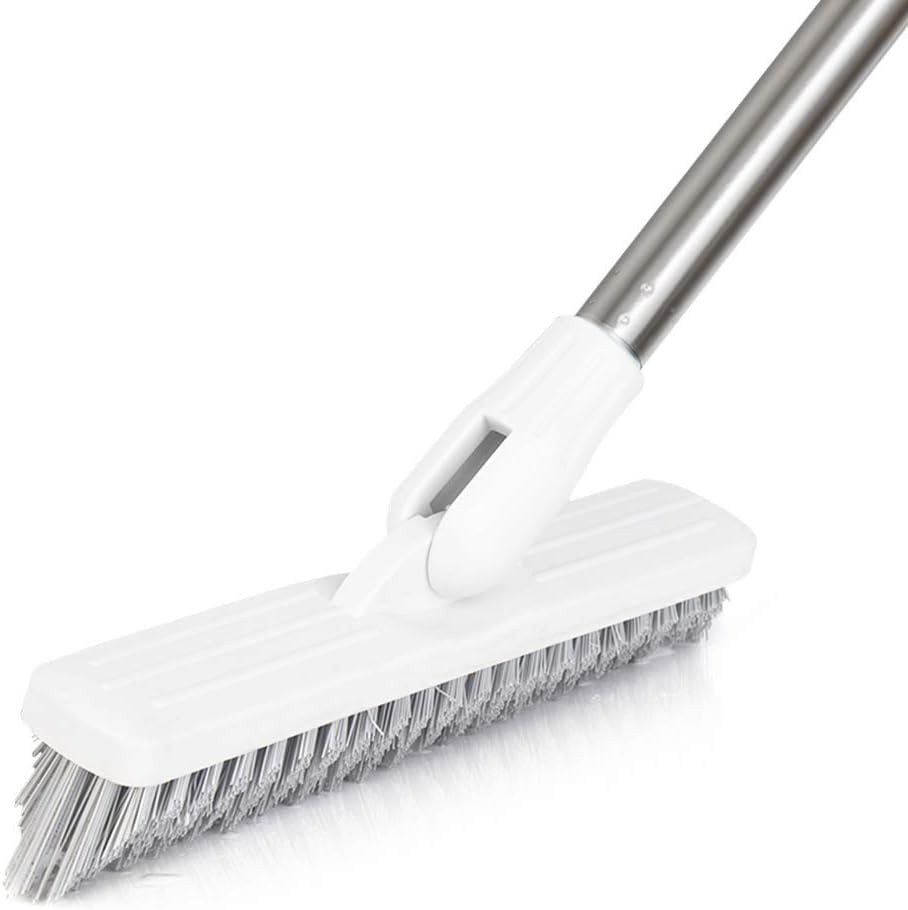 Floor Scrub Brush Bathroom Long Handle Bathtub Push Broom Shower Tile Grout