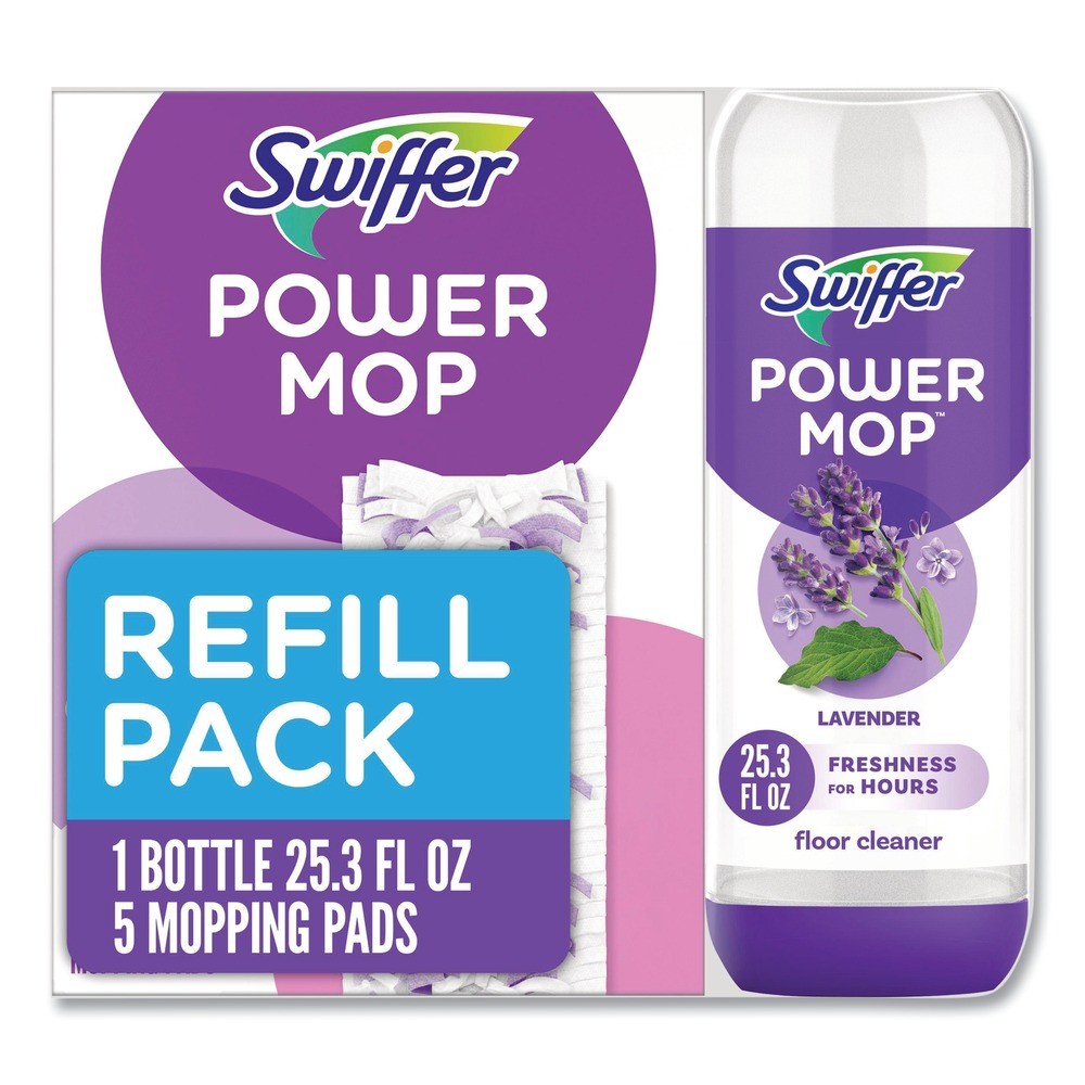 Swiffer 09117 25.3 oz Cleaning Solution & Pads Refill Pack – Lavender (4/CT) New