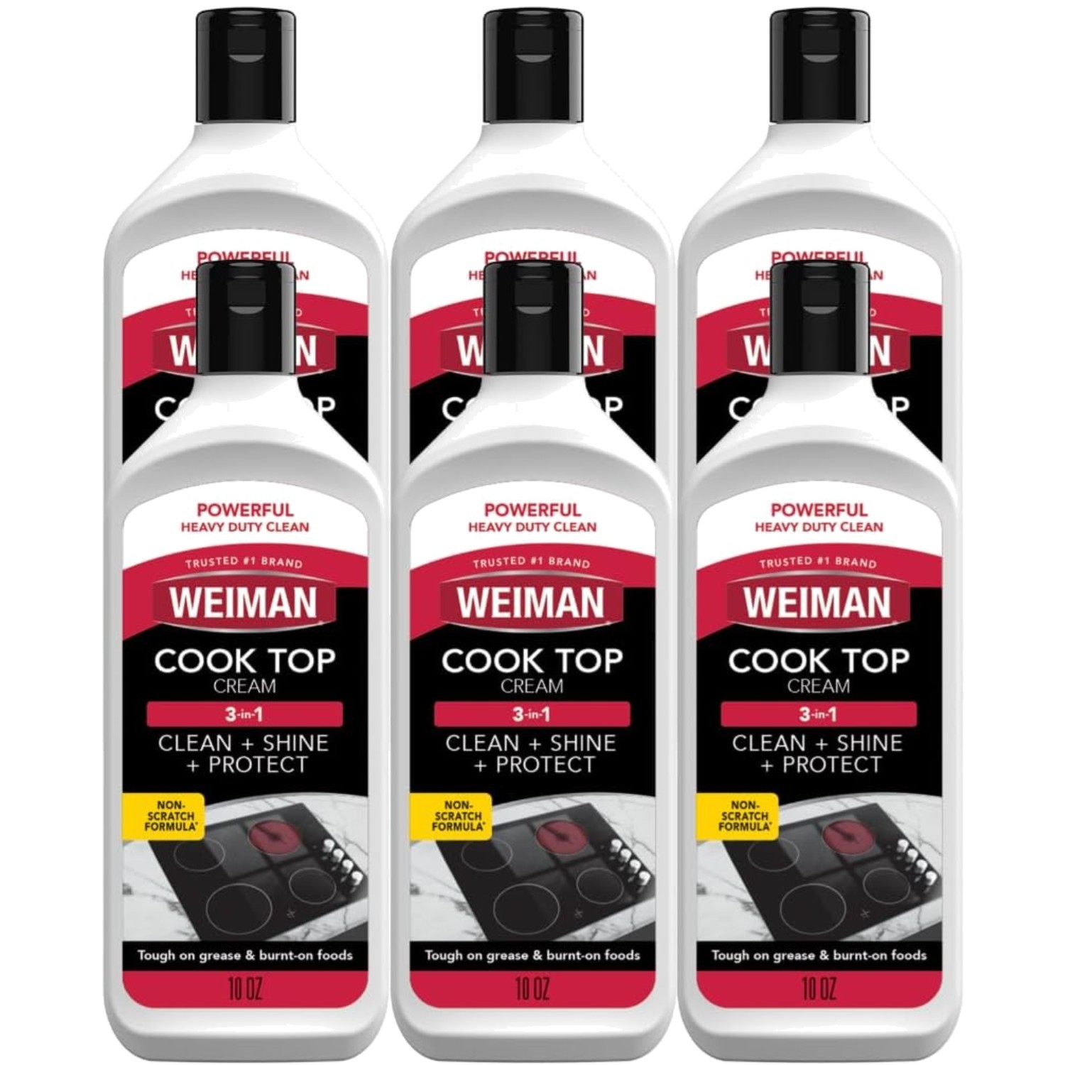 Cooktop Cleaner – 10 Ounce (Pack of 6) Non-Abrasive Formula