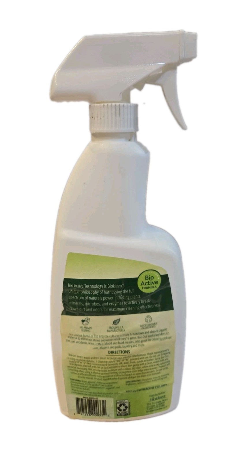 Biokleen Bac-Out Pet Food Dirt Stain Remover 32oz Lime Scent Odor Eliminator
