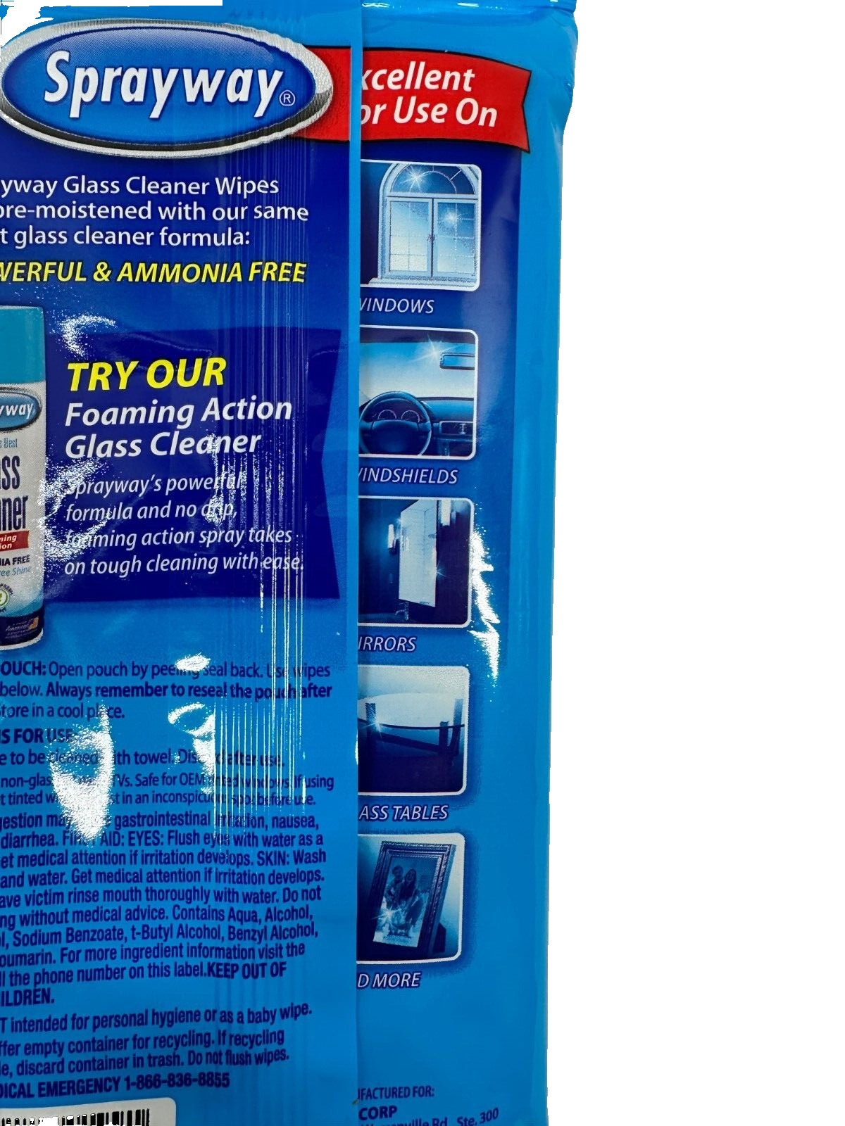 Sprayway Glass Cleaner Wipes (20-Count Each) Lot of 6 -120 Wipes Total SW199R