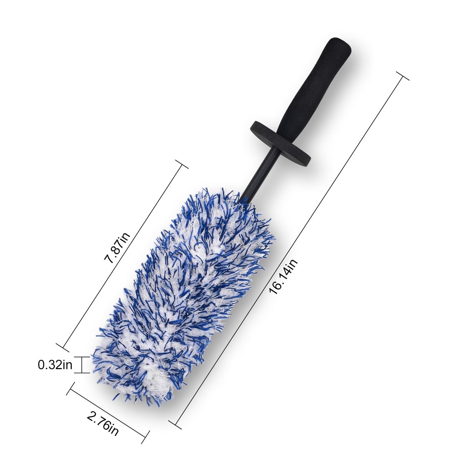 Car Cleaning Rim Cleaner Wheel Cleaning Brush, Metal Free Soft Synthetic Wool…