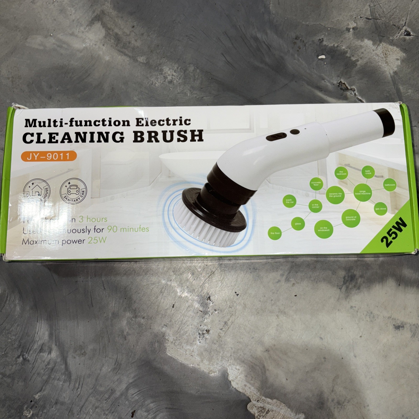 9 In 1 Electric Cleaning Brush 25 Watt High Power (New)