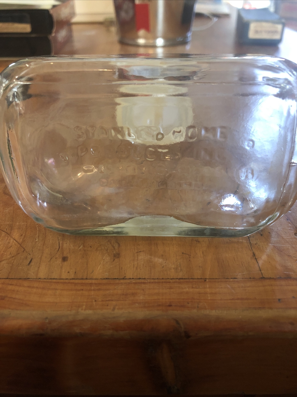 Vintage Stanhome Stanley Home Products LLC Silent Maid Glass Container