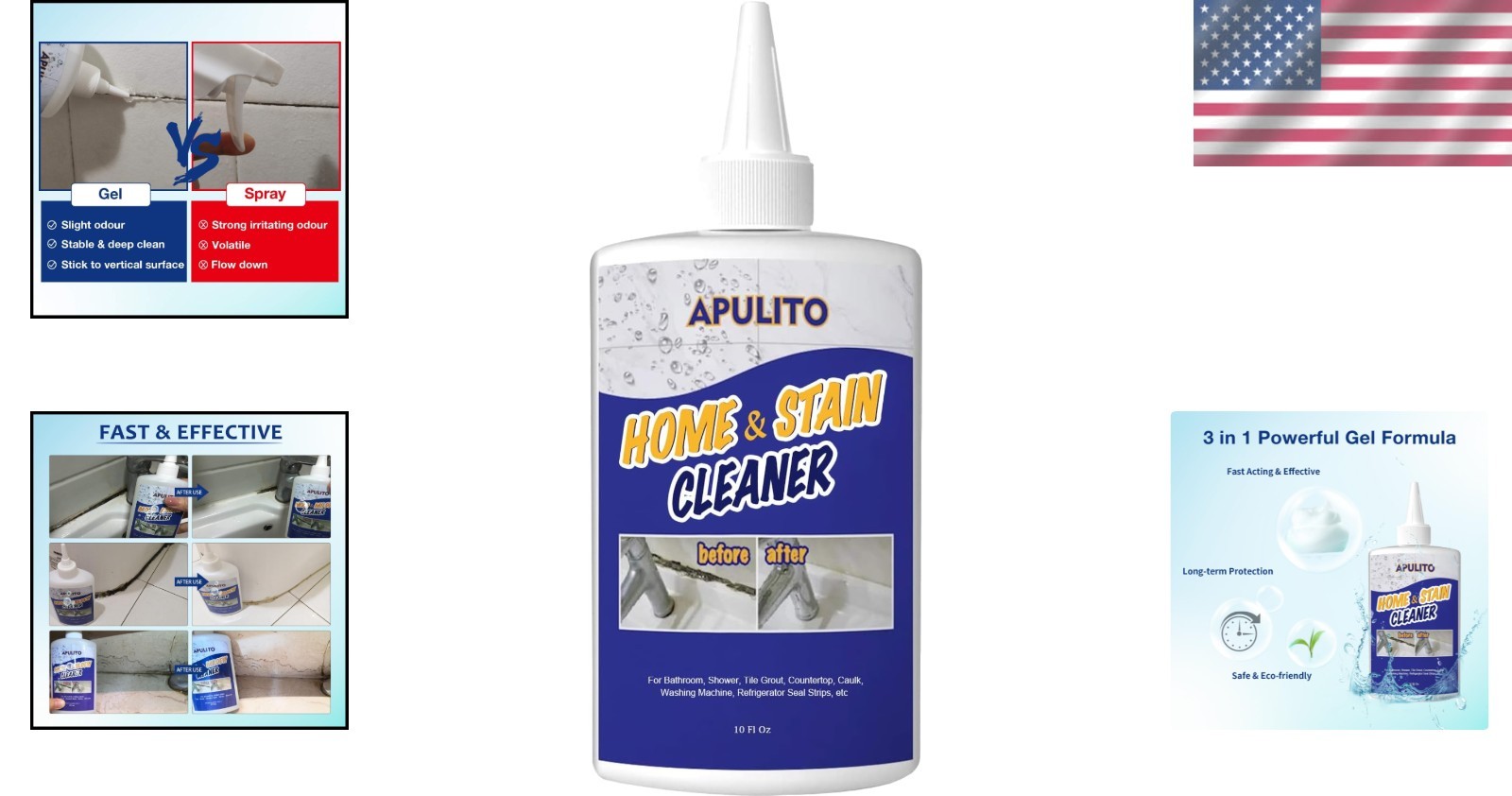 Effortless Multi-Surface Cleaning Gel – Safe for Sinks, Tiles & More – 10 Fl Oz