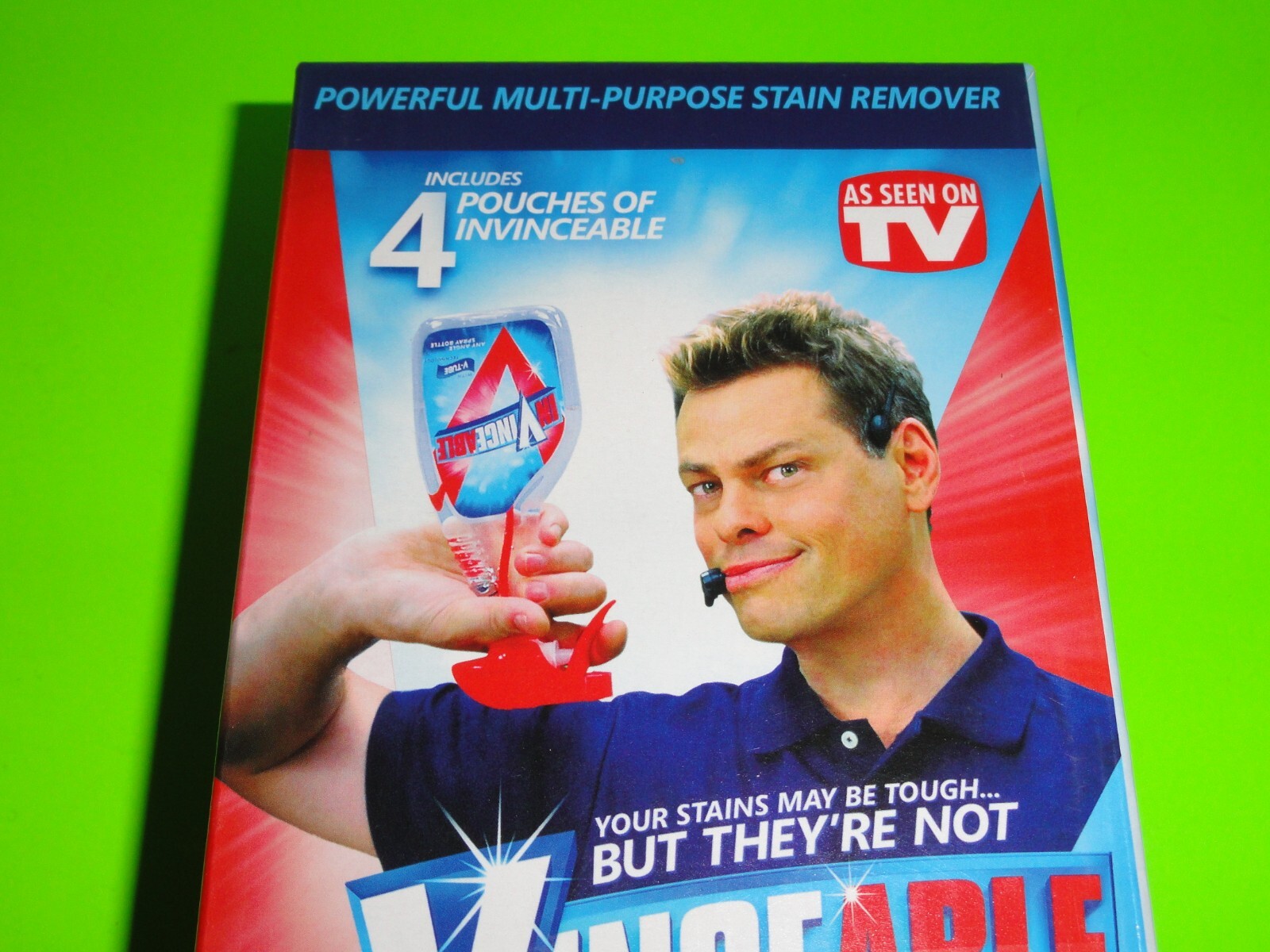 (5x) InVinceable Bottle + 20pk All In One Cleaner Stain Fighter Laundry Booster
