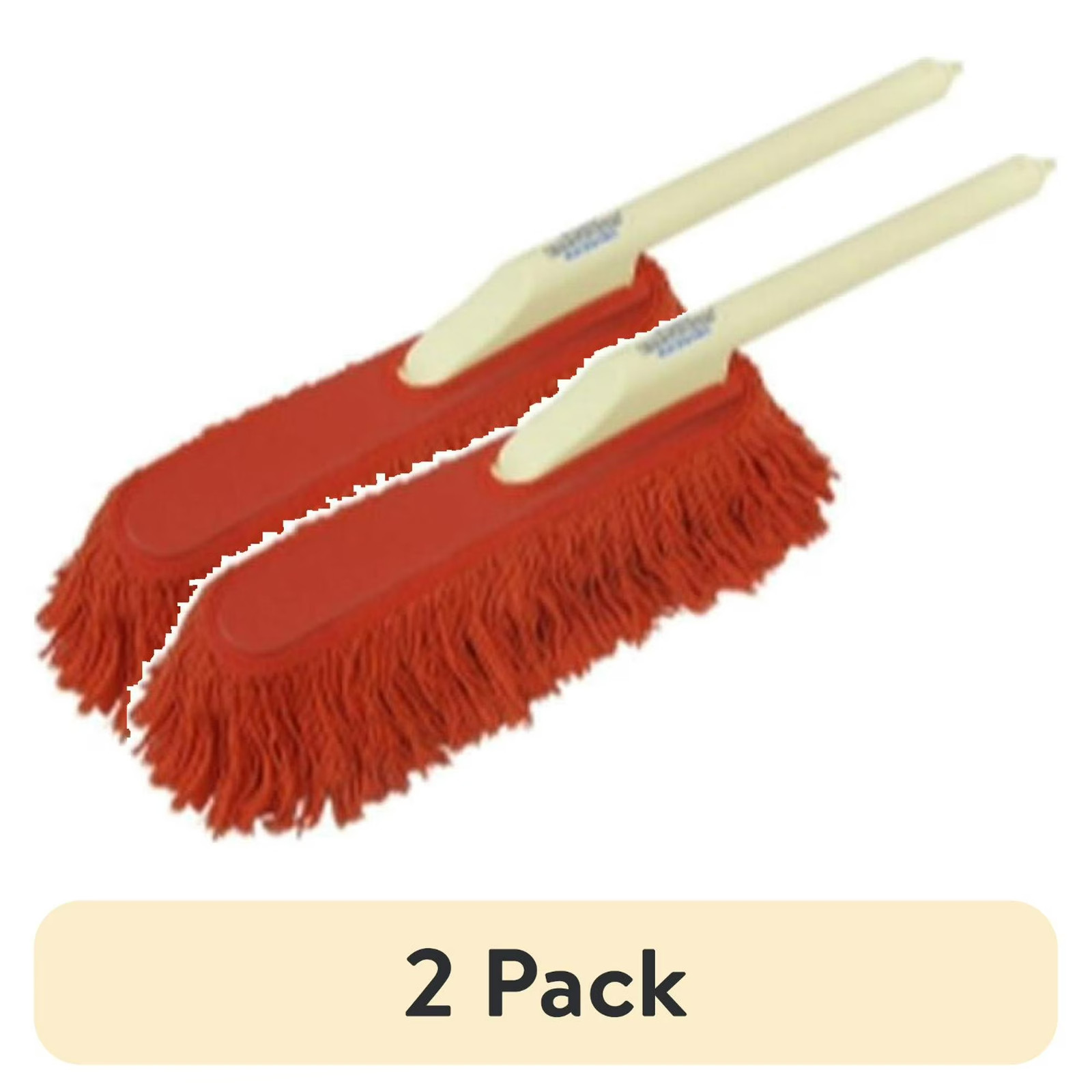 (2 pack) California Car Duster with Plastic Handle and Wax Treated Cotton Mop Re