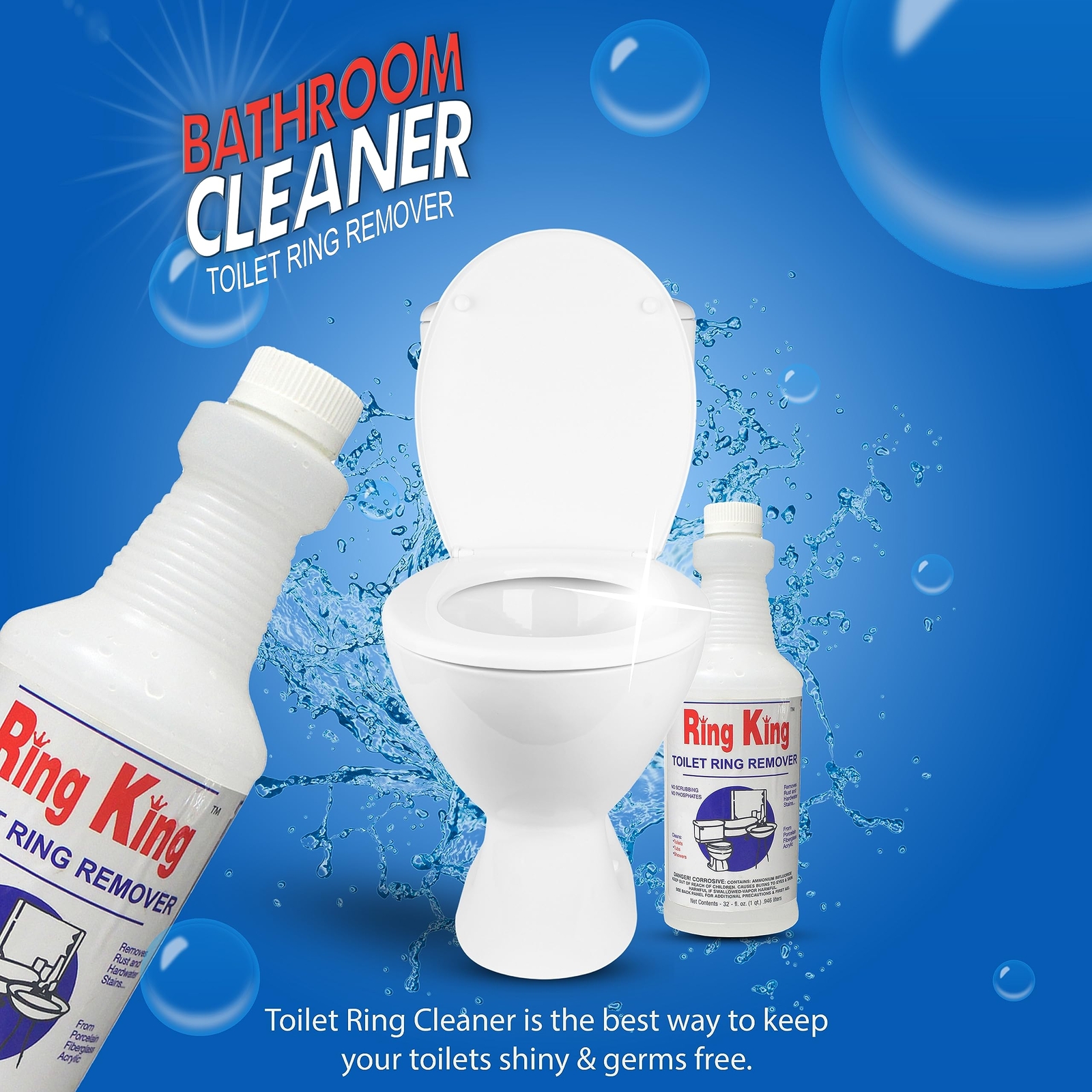Amazon Brand – Ring King Toilet Bowl Cleaners | Toilet Bowl Cleaner Liquid 32…