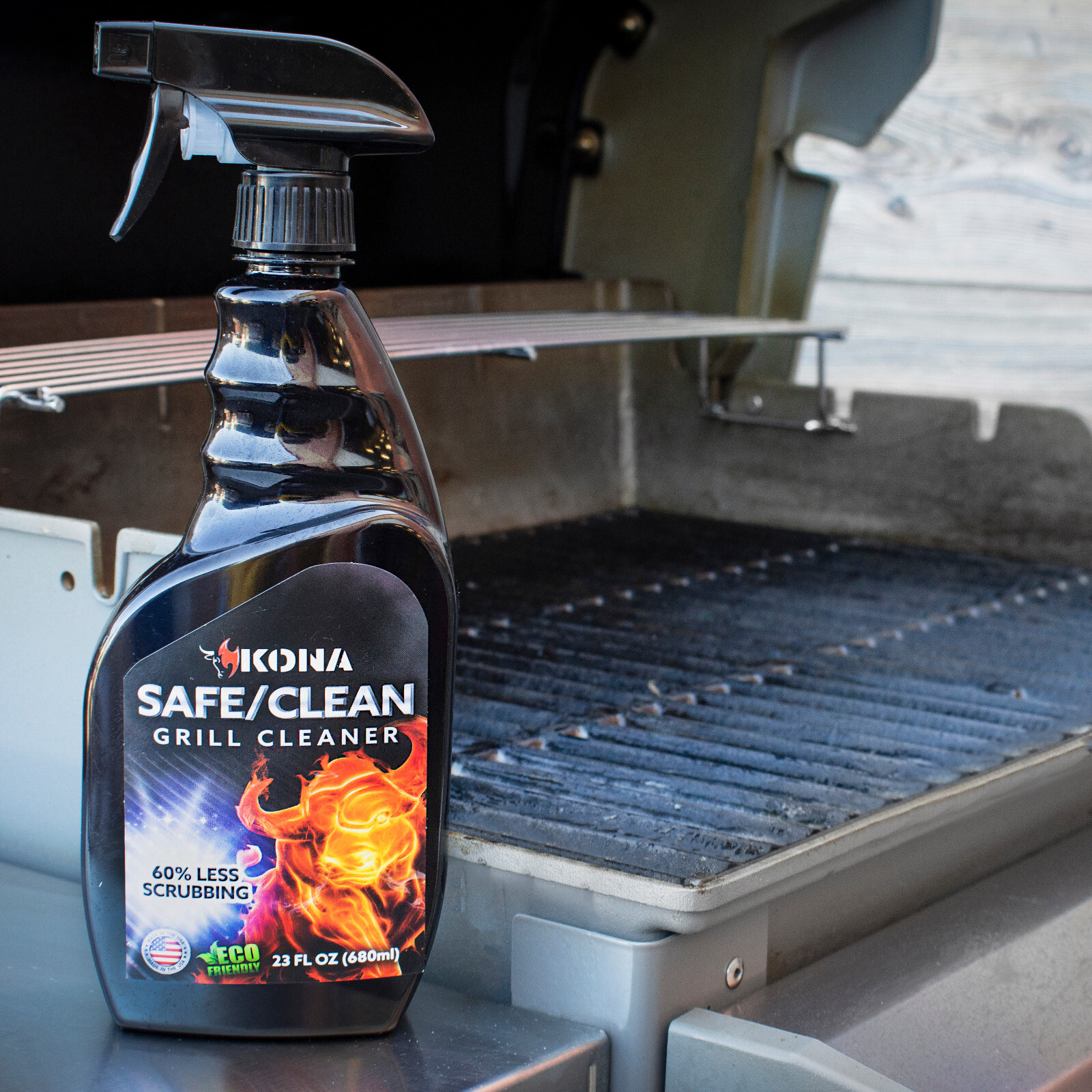 Kona Safe/Clean Grill Cleaner Spray – Heavy Duty – Eco Friendly 2 PACK