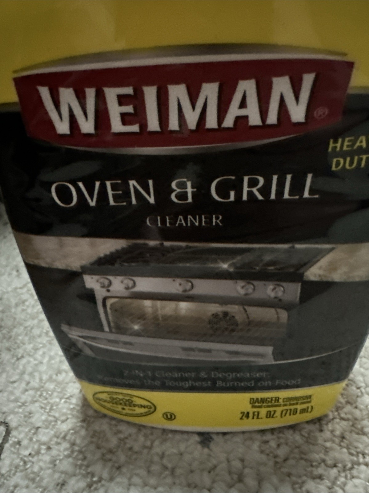 Weiman HEAVY DUTY OVEN GRILL CLEANER & DEGREASER No Drip Foaming Action 24oz