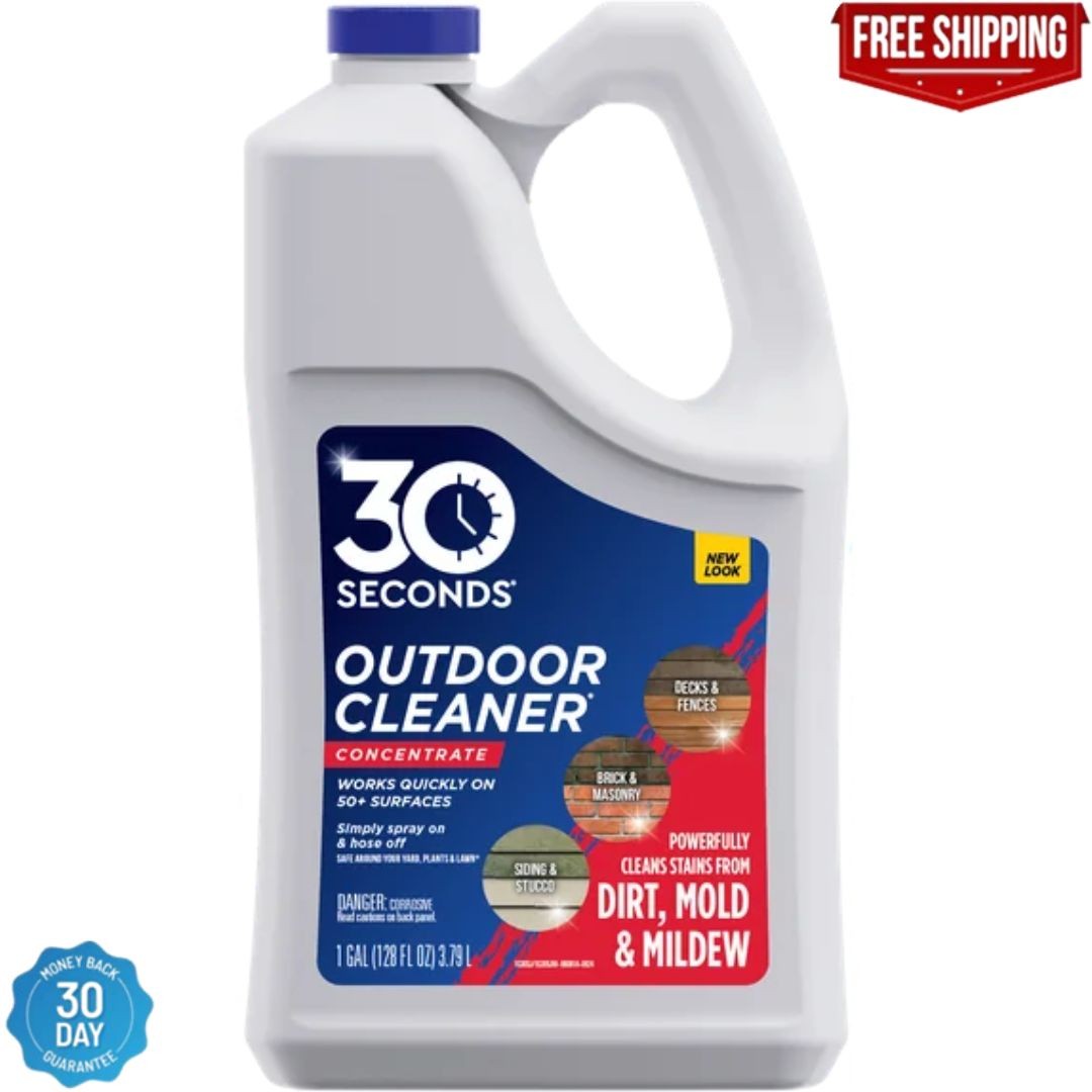 30 SECONDS Outdoor Cleaner for Stains from Algae, Mold and Mildew 1 Gallon