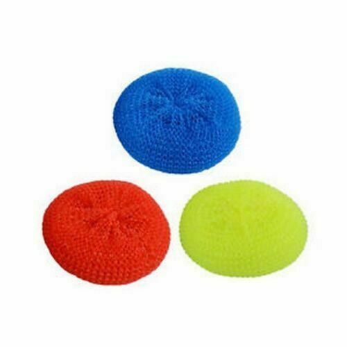 200 PC Nylon Plastic Cleaning Scrubber Kitchen Dish Pot Pan Washing Spiral Mesh