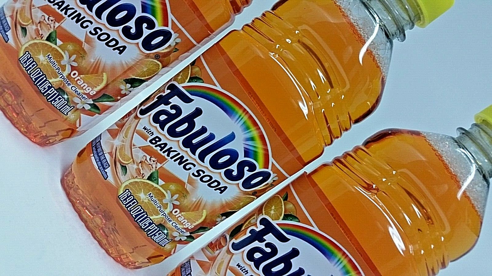3 Bottles x Fabuloso ORANGE w/ BAKING SODA All Purpose Cleaner 16.9 oz Ea Bottle