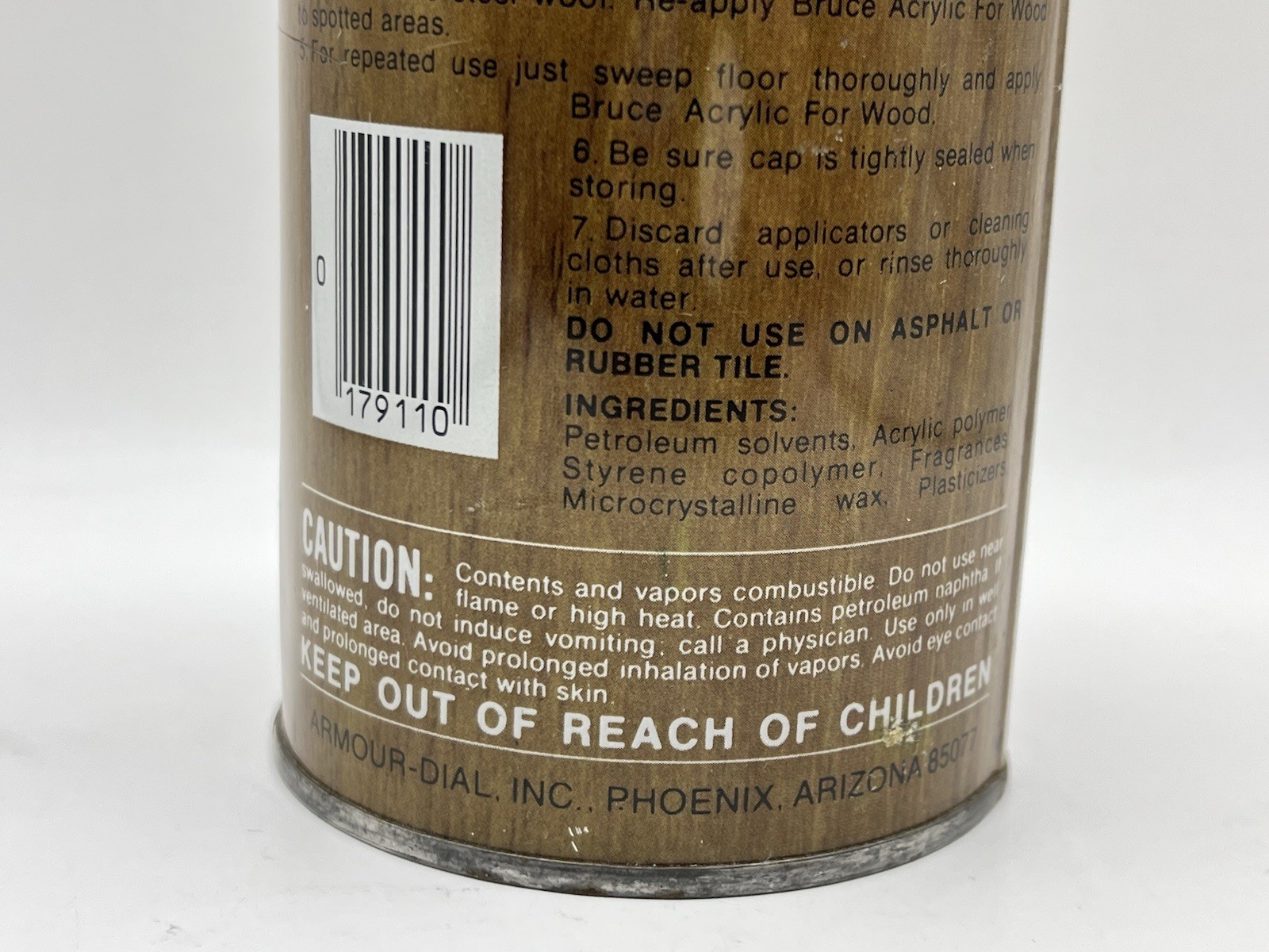 Bruce Acrylic Cleans Wood Floors & Panels Lemon 27oz Can HALF FULL Discontinued