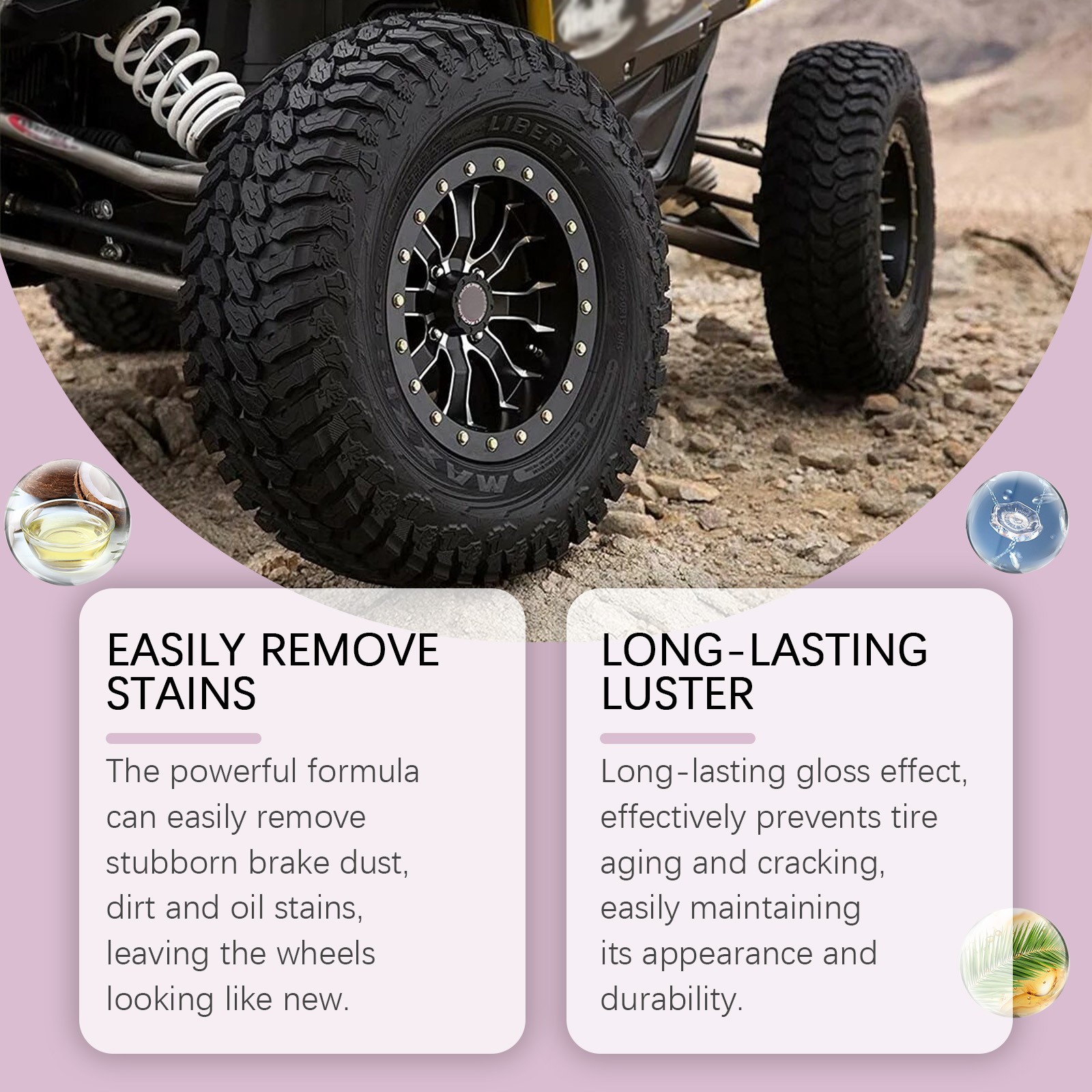 Heavy Duty Wheel Cleaner Tire & Rim Foam Spray Brake Dust Remover