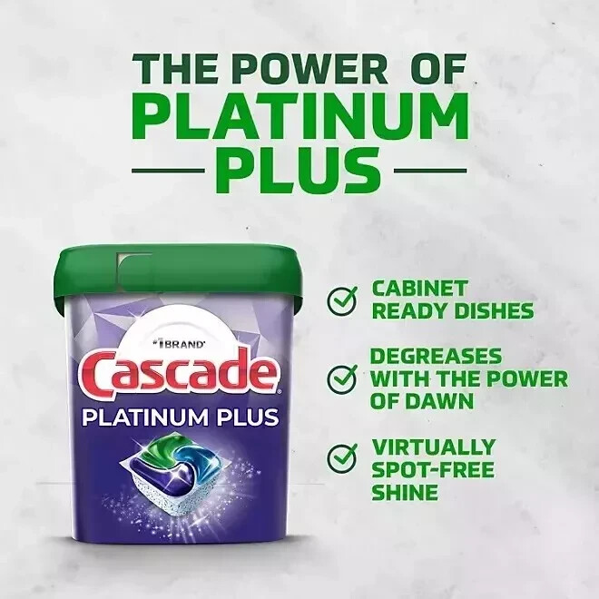 Cascade Platinum Plus ActionPacs Dishwasher Detergent Pacs Fresh Scent (81 ct.)