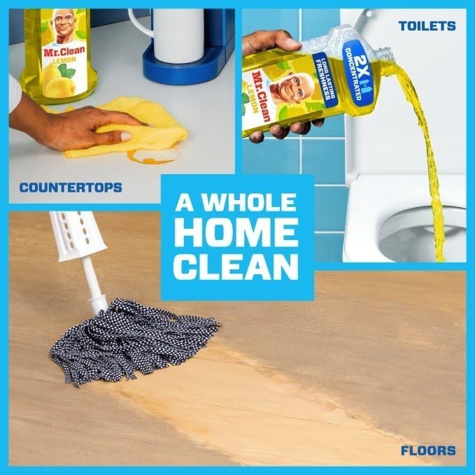 Mr. Clean Lemon All Purpose Cleaner 41 Oz Floor Kitchen Bathroom Cleaner