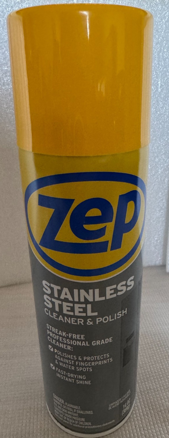 ZEP Stainless Steel Cleaner & Polish 14 Oz Protects Metal Surfaces ZUSSTL14