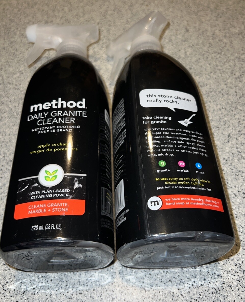 METHOD GRANITE CLEANER (NEW) X 2 BOTTLES -APPLE ORCHARD SCENT