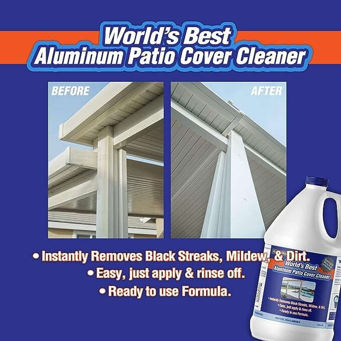 Alumashine Aluminum Patio Cover Cleaner | 16 oz Spray and Wipe