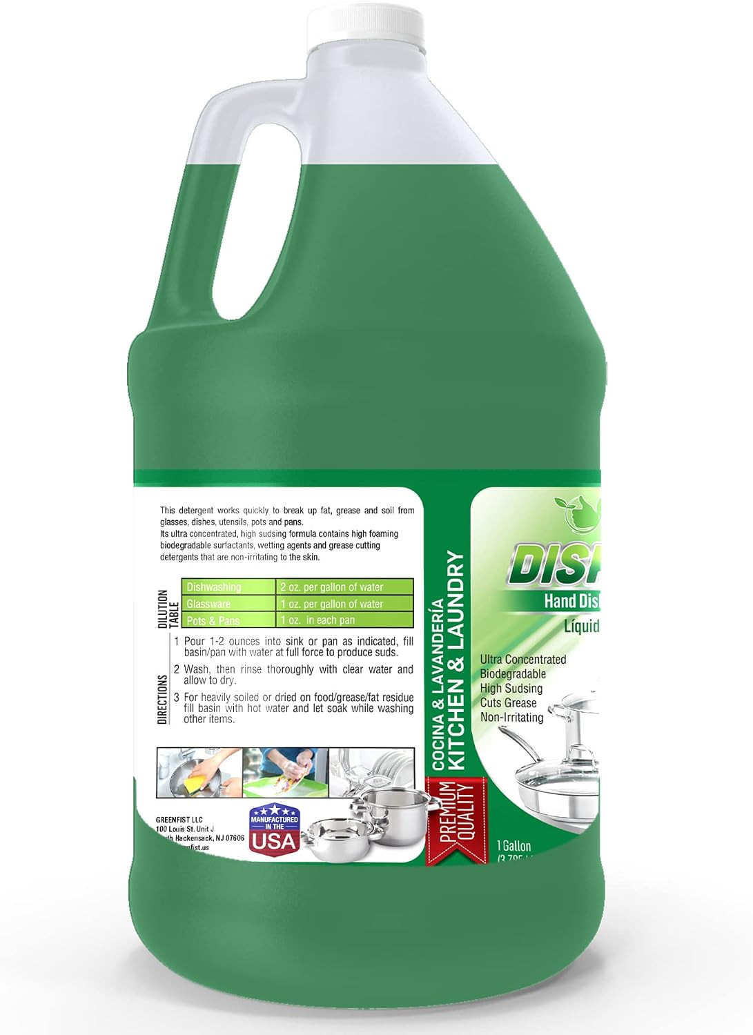 Professional Dish Soap – 1 Gallon Liquid Detergent for Pots & Pans