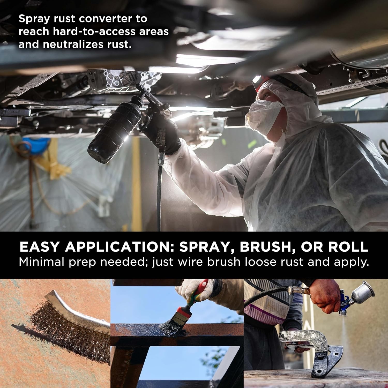 Rust Converter, 1 Gallon, Anti-Rust Metal Coating, Rustpoofing Protection