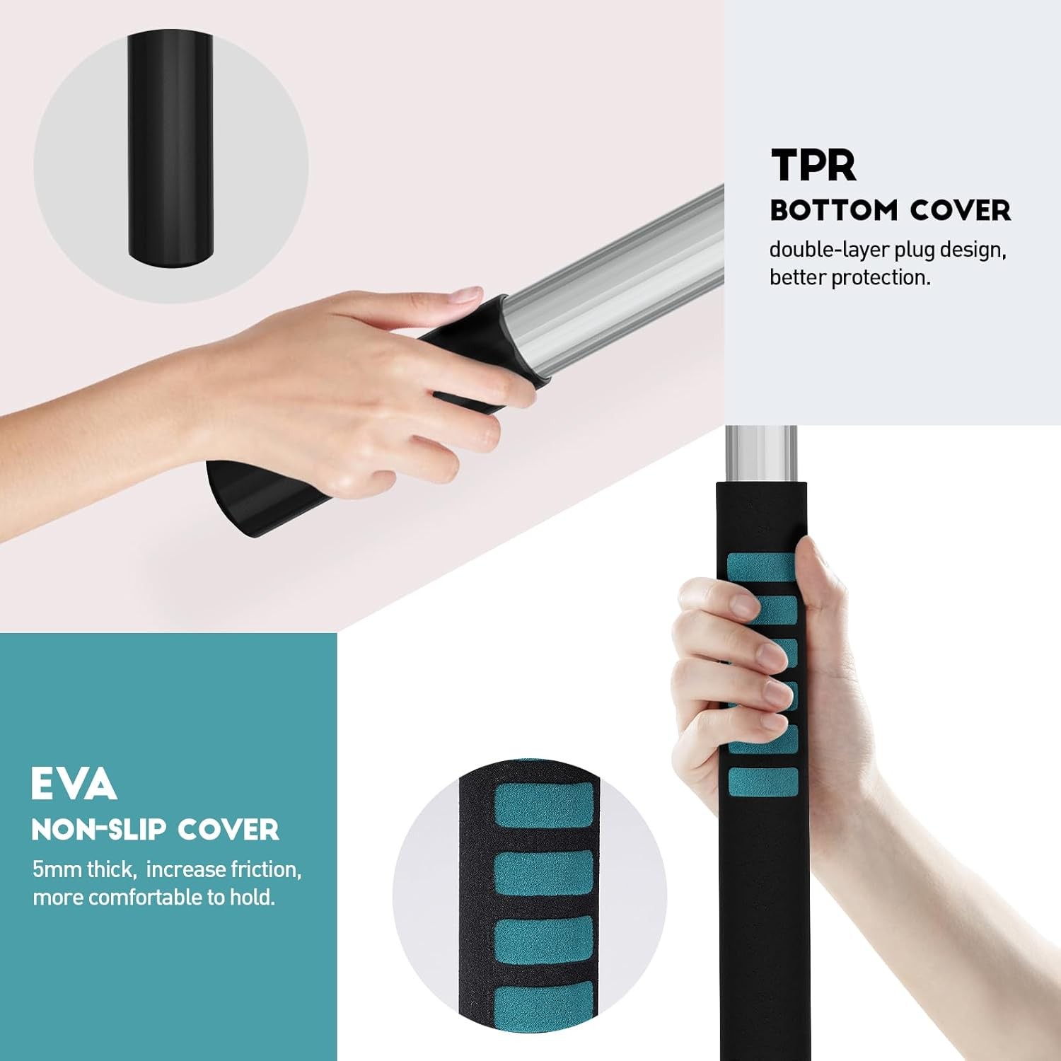 5-12 ft Window Squeegee with Extension Pole, Window Cleaner Tool with 3-Stage…