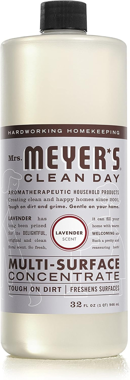 Mrs. Meyer’s Clean Day Multi-Surface Concentrate Bottle, Lavender Scent 32 Fl Oz