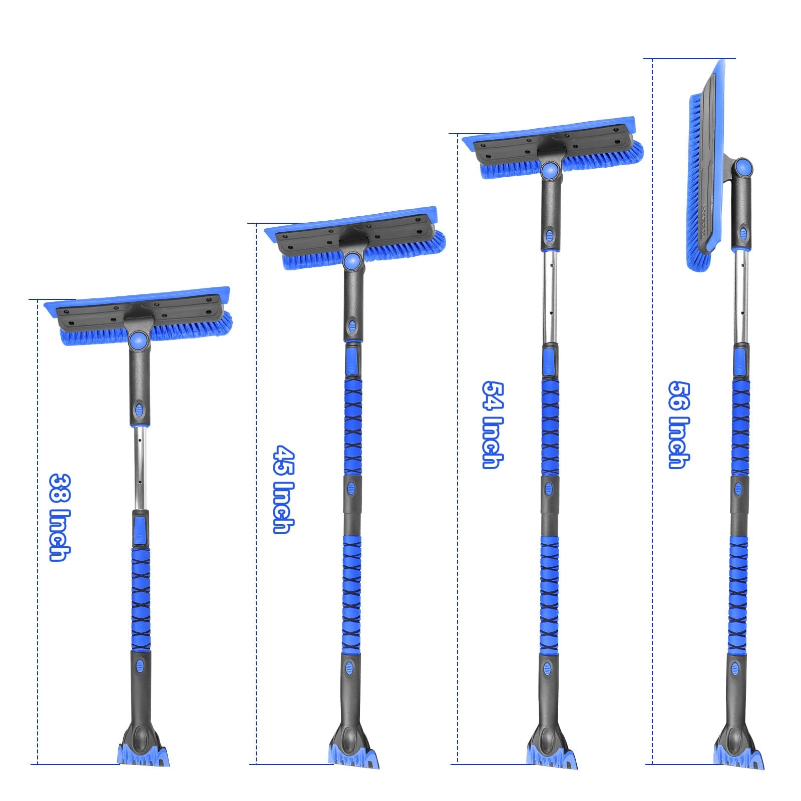 Heeya 56 Inch Truck Snow Brush And Ice Scraper Long Handle Heavy Duty Snow