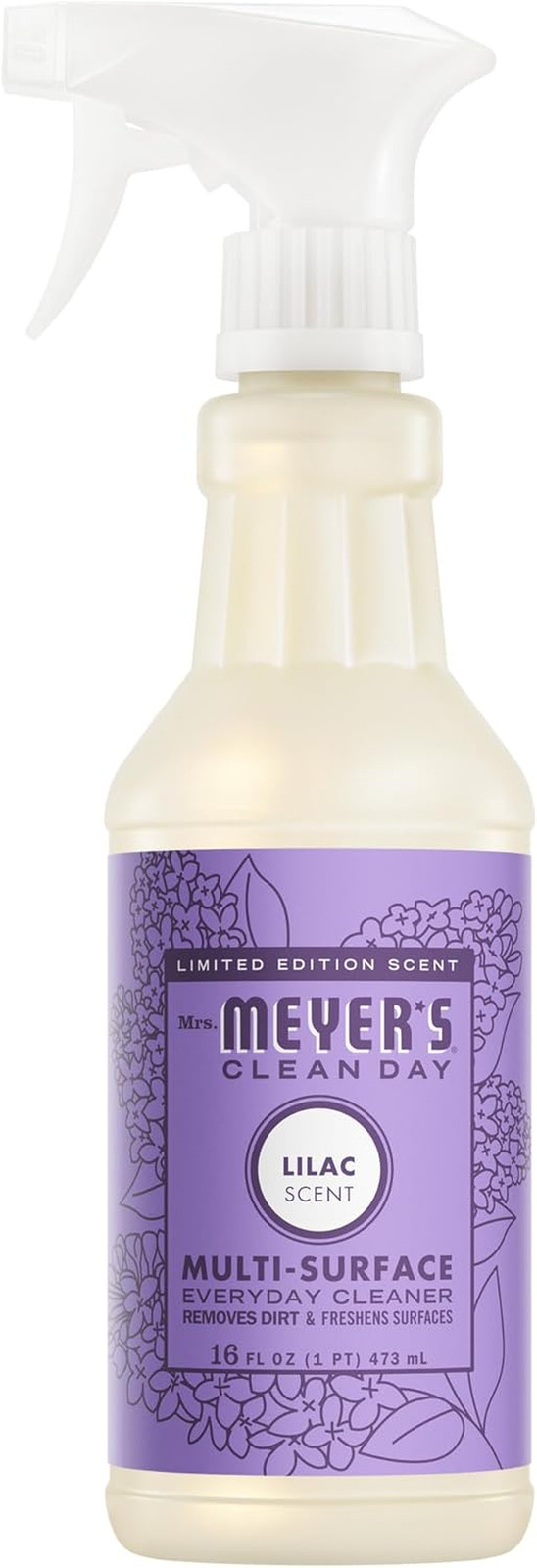 MRS. MEYER’S CLEAN DAY Multi-Surface Everyday Cleaner, Lilac Scent, 16 Fl Oz Bot