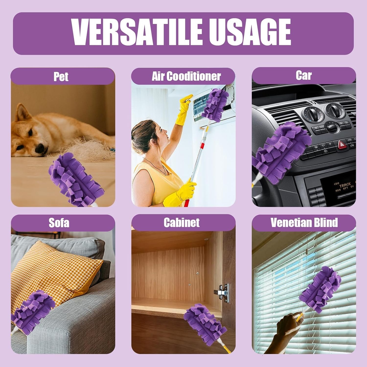12 Pack Fleece Duster Refills 360° Reusable Duster Refills for Swiffer Washable
