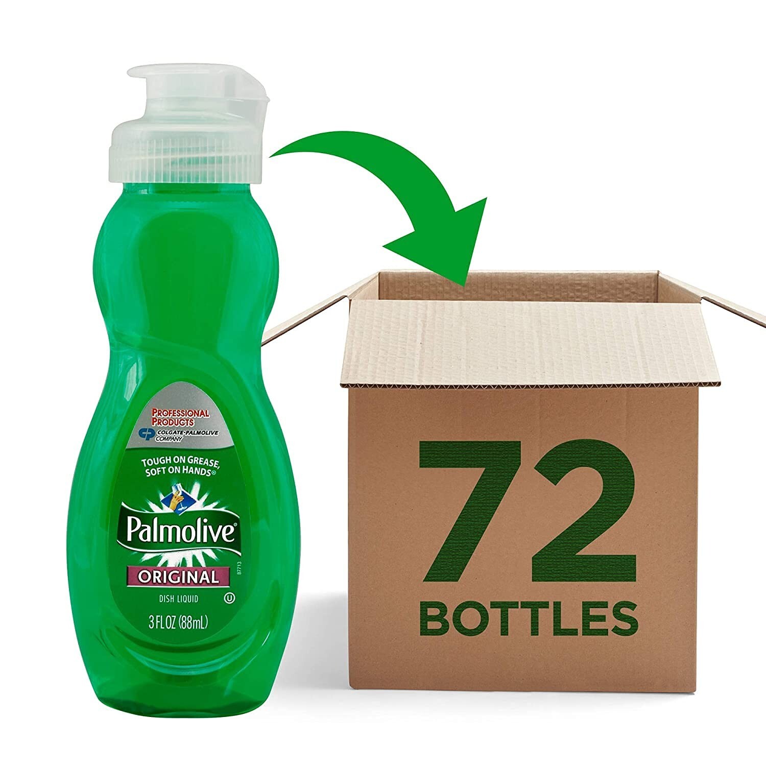PALMOLIVE Dishwashing Liquid, Travel Dish Soap, Original Scent, Green, 3 Flui…