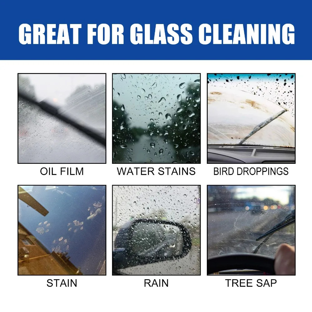 Car Windshield Oil Film Remover 120ml Glass Cleaner Anti Fog Rain Repellent