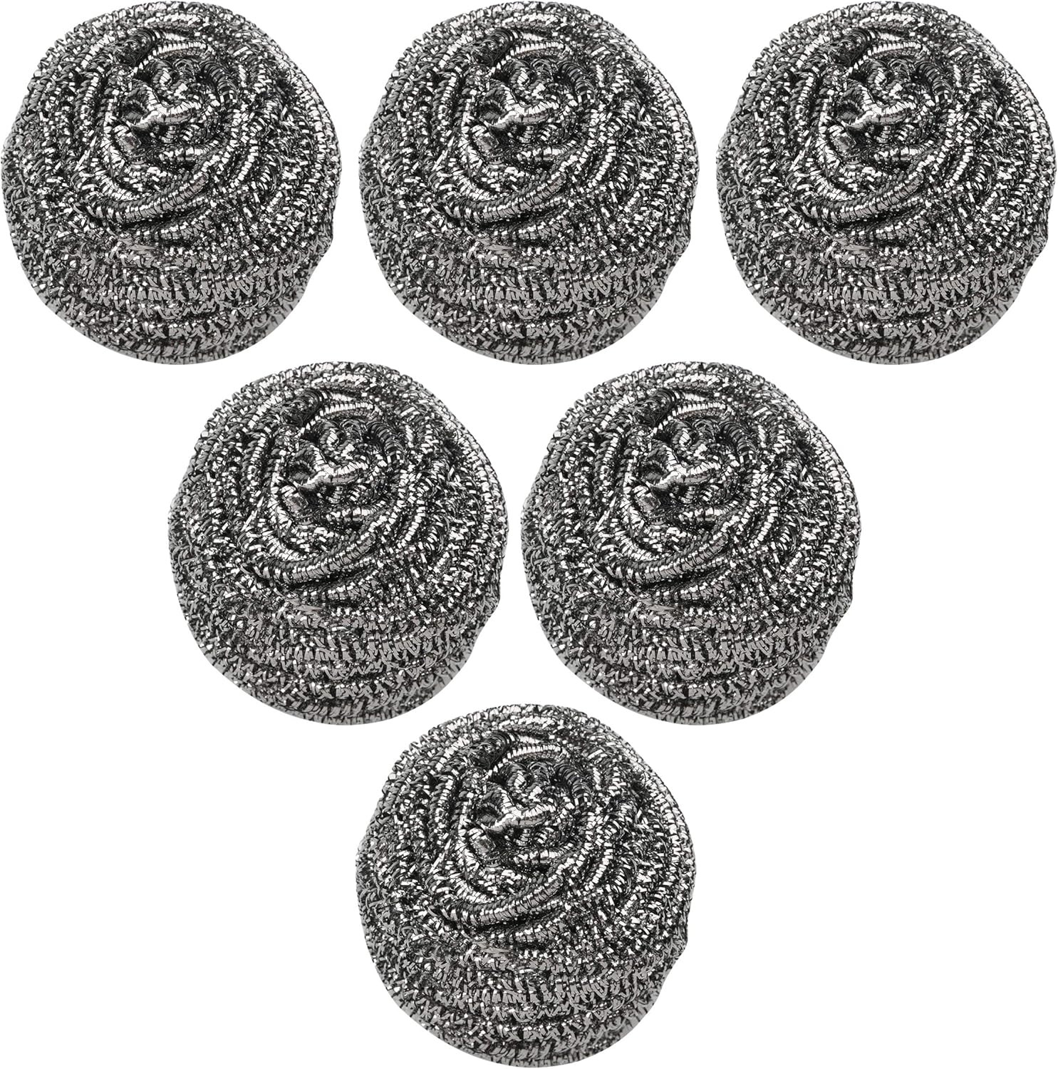 6 Pack Stainless Steel Scourers – Steel Wool Scrubber Pad Used for Dishes, Pots,