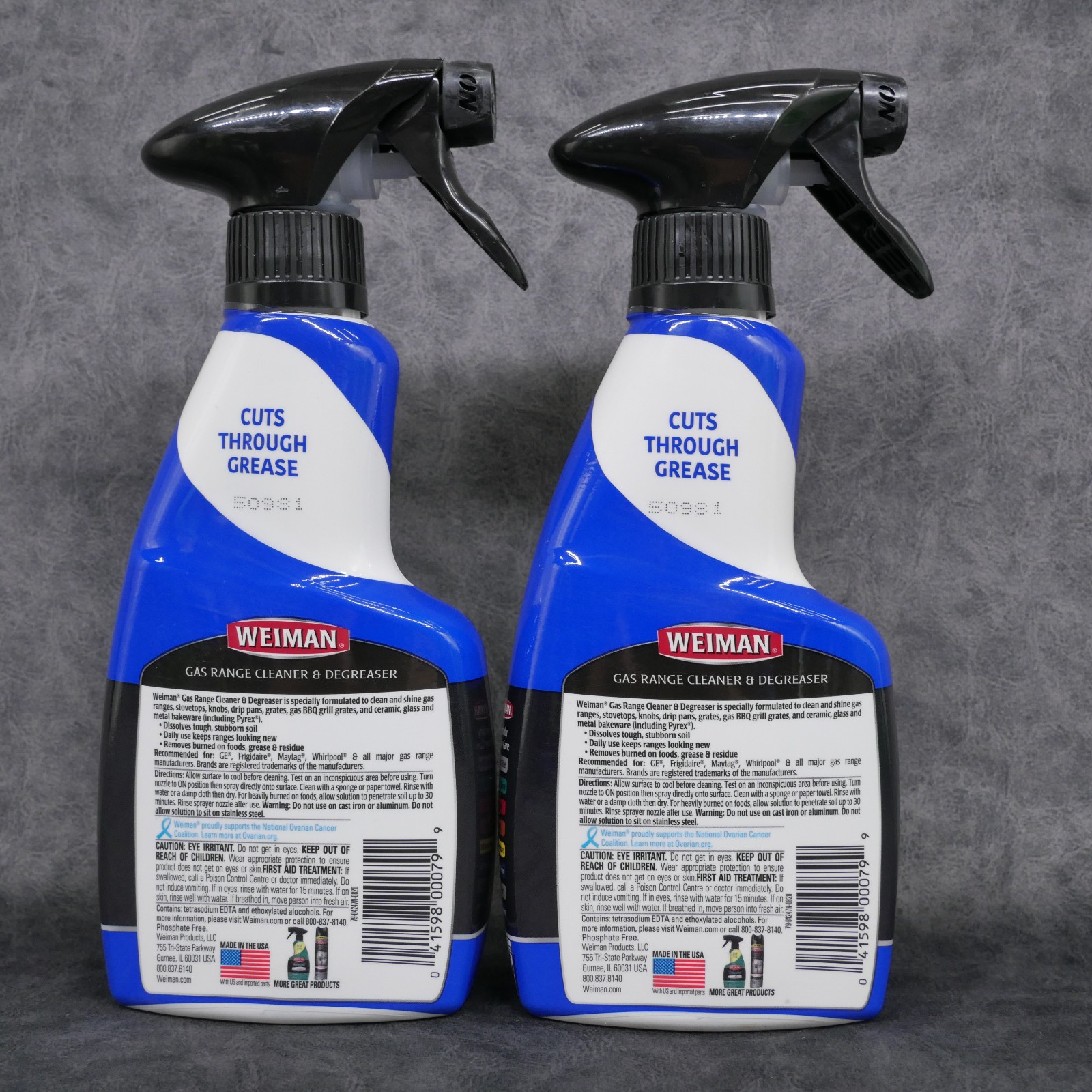 (2-Pack) Weiman Gas Range HEAVY DUTY Ceramic CLEANER & DEGREASER 12oz Spray