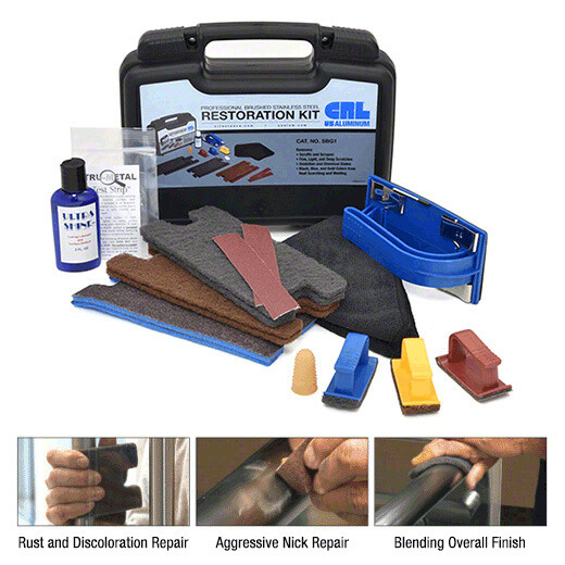 CRL SBG1 Professional Brushed Stainless Steel Restoration Kit Black