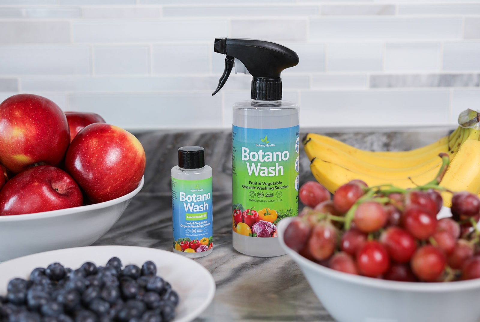 Botano Wash Organic Produce Cleaner Spray | 16.9 oz Ready to Use | BotanoGrow