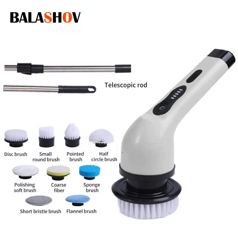 9-In-1 Electric Cleaning Brush USB Electric Spin Cleaning Scrubberadjustable Ele