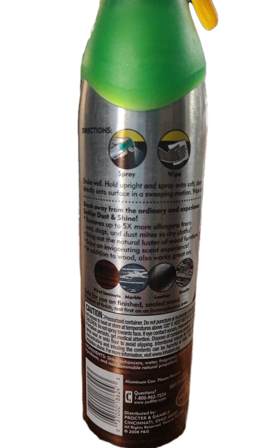 Swiffer Dust & Shine Spray Tropical Sunrise Scent 9.7 Oz Discontinued