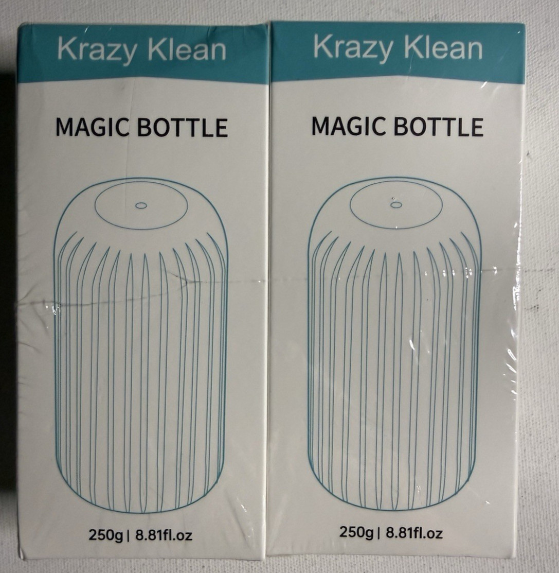 2 Pack Krazy Klean Magic Bottle Toilet Bowl Cleaner 8.81 Oz/ea