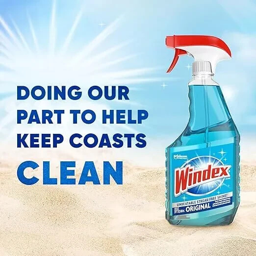 Windex Glass Cleaner, Original Blue, Spray Bottle, 23 fl oz